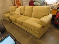 Sklar couch and chair, 88" long