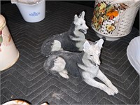 two vintage dog figurines
