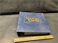 Large book of ball cards mostly baseball