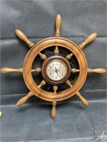 Small Ship's Wheel Wall Clock by Sessions Clock