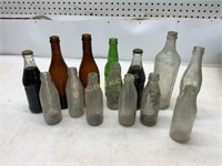 14 GLASS BOTTLES