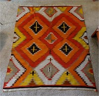 Large Antique Navajo Transitional Geometric Rug