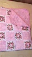 Pink floral quilt