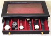 Display Case with Assortment of Watches