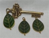 Vintage Hadassah Scopus Key Pendant Pin