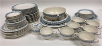 Lot of 55 Wedgwood Embossed Queensware China