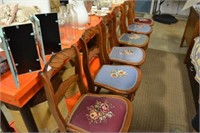 set of 6 needlepoint chairs