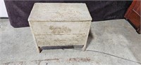 old box with lid on hinges