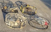 (4) 12×30 Crab Pots with Rope, Buoys, and bait