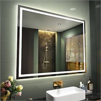 GANPE 32 x 40 inch LED Bathroom Mirror, Hand Wave