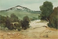 JIM JONES (TX, D.1999) WESTERN WATERCOLOR PAINTING