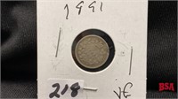1891 Canadian nickel