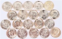 Coin Roll of Kennedy 1964 Half Dollars BU 20 Coins