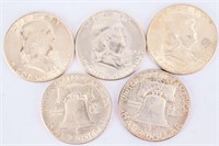 Coin Franklin Half Dollar Collection 5 Pcs.