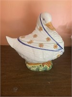 Vintage Italy Majolica Mother Goose Duck
