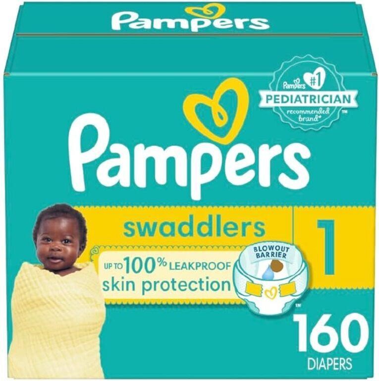 Pampers Swaddlers Newborn Diapers Size 1 160