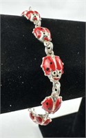 925 Silver Ladybug Bracelet