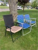 3 lawn chairs