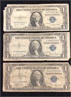 3 Silver Certificates.. 1935A, 1935D, 1935G