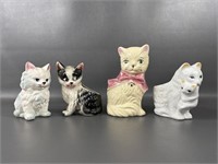 Four Vintage Cat Planters