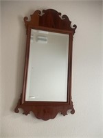 Wooden-framed  mirror