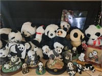 Large Collection oF Pandas: Figurines, Plush