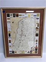 Vintage Expedition Napa Valley vineyard map print
