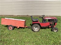 WHEEL HORSE LAWN TRACTOR WITH TRAILER
