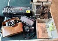 Vintage Electronics Lot with Projector, Camera