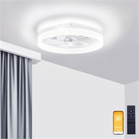 VOLISUN Low Profile Ceiling Fans with Lights and R