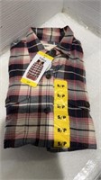 Ladies size, S, long sleeve plaid shirt