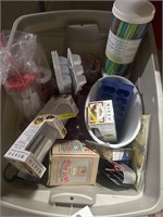 Plastic Tote of Misc. Kitchen Items Including