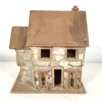 Folk Art Miniature Stone  House