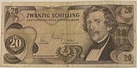 Austria 1967 20 Schilling Banknote