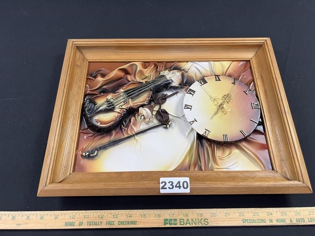 2-D Wood Framed Clock