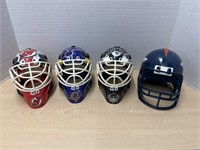 3 Plastic Goalie Mask Collectables & Football
