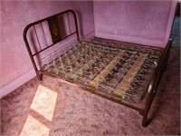 Antique bed, springs, headboard, footboard, frame