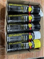 (3) Black, (1) White & (1) Yellow Spray Paint