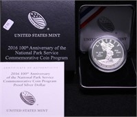 2016 PROOF NATIONAL PARK SILVER DOLLAR