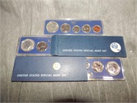 3 Special Mint sets 40% SILVER 1966 (2) & 1967