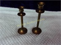 Pair of Brass Candlesticks from India, Graduated