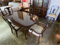 Cherry Tone Dining Table & Six Chairs