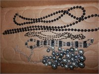 Jewelry-group f 5-black & gratone necklace-beads