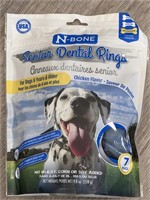 7 Pack Dental Rings For Dogs , Chicken Flavour .