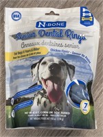 7 Pack Dental Rings For Dogs , Chicken Flavour .