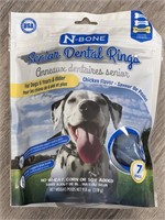 7 Pack Dental Rings For Dogs , Chicken Flavour .