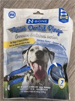 7 Pack Dental Rings For Dogs , Chicken Flavour .