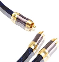 Dual Shielded (OD 8.0mm) 1 RCA Male to 2 RCA Male