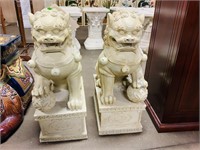 Large Plastic Winterthurd Style Foo Dog Lions X 2