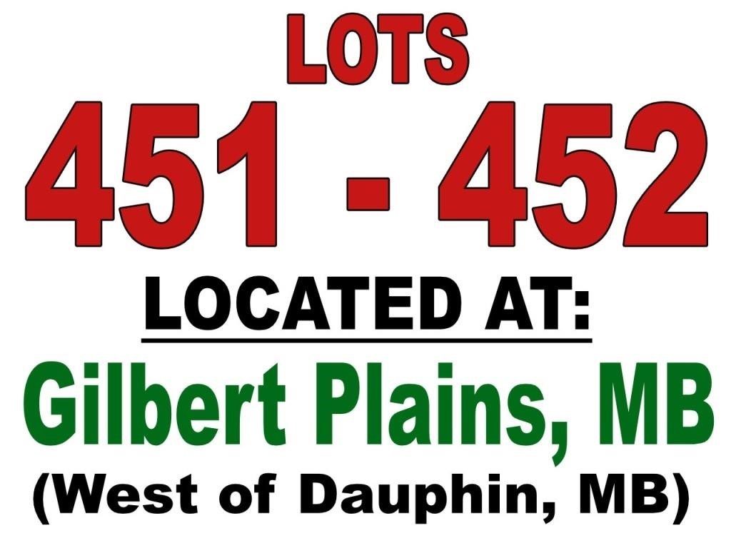 Lots 451-452 LOCATED AT: Gilbert Plains, MB